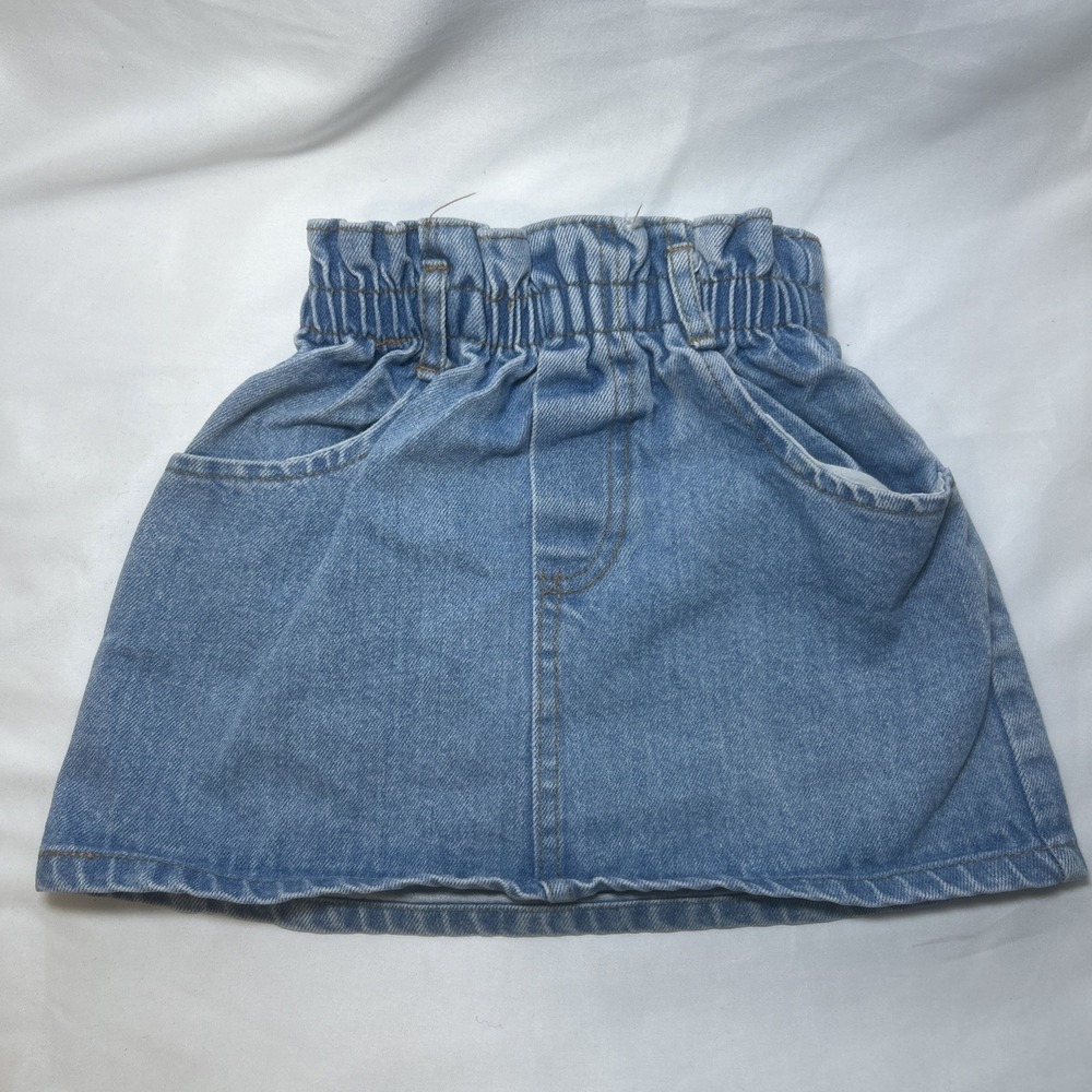 Vintage Cherokee Denim Jean Skirt Girls Size 4 Made in USA 80s 90s Western Rodeo